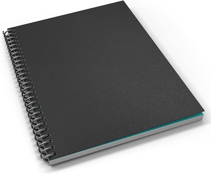 Binditek 100 Pack 16 Mil Sand-Textured Polycover, 11 x 17 Inches Binding Front and Back Covers, Lightly Textured Sand Finish, Heavyduty Binding Presentation Covers, Tabloid, Black