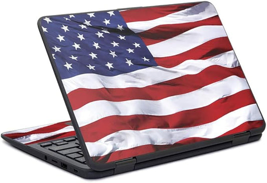 MightySkins Skin Compatible With HP Chromebook x360 11" G11 (2017) - American Flag | Protective, Durable, and Unique Vinyl Decal wrap cover | Easy To Apply, Remove, and Change Styles | Made in the USA