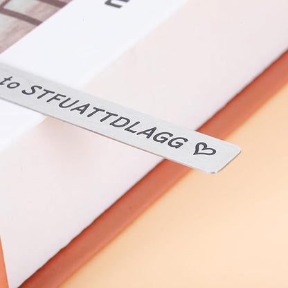 Funny Spicy Bookmark for Women Book Lover Bookish Nerd Bookworm Gifts Christmas Stocking Stuffers Birthday Book Club Gifts for Friends BFF Reading Present Metal Dirty Bookmarks for Adults Women Her