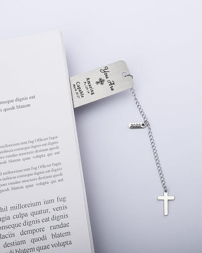 Religious Christian Confirmation Gifts Bookmark for Women, Baptism Gifts for Teen Girls Teenage First Communion Gift for Girls Graduation Birthday Gift for Her Stocking Stuffers for Teen Girl Boy