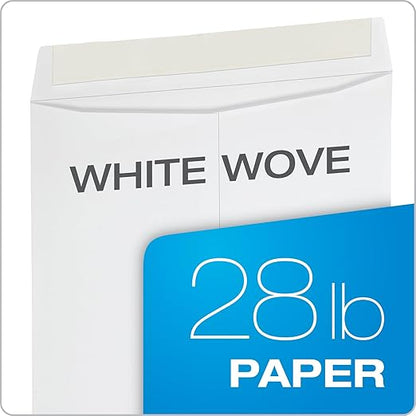 Columbian 10 x 13 Catalog Envelopes with Self Seal Closure, 28 lb White Wove, for Mailing Flat Letter Size Documents or Photos, 100 Per Box (COLO336)