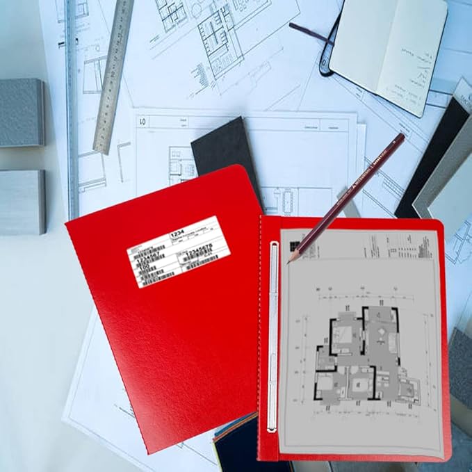 Fiberboard Binder, 8.5 Inch Centers, 3 Inch Capacity, Letter Size, for Pressboard Report Cover,12 per Box (Red) (color)