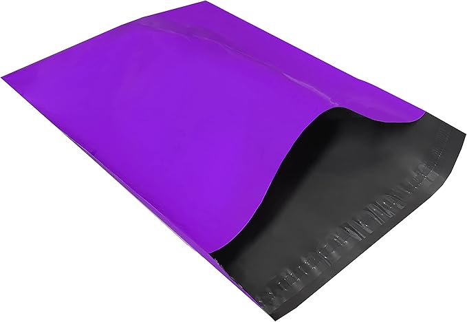 Colored Poly Mailers Pack of: Be creative with your packaging with Colored mailers (Purple, 12" x 15.5" pack of 250)