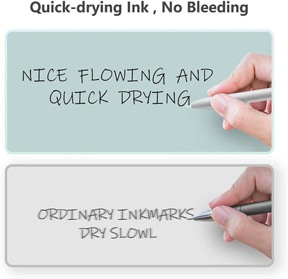 MIUTME 6Pcs Gel Pens, Retractable Gel Pens Quick Dry Ink Pens Fine Point Premium Smooth Writing Pens, Aesthetic Pens for School & Office Supplies