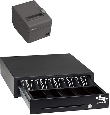 POS Hardware Bundle for Square - Cash Drawer and Thermal Receipt Printer,[Compatible with Square Stand and Square Register]