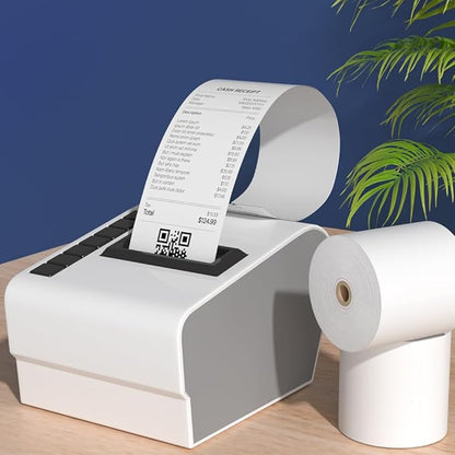 30 Rolls 3 1/8 x 230 Thermal Paper Receipt Rolls 55 GSM Premium Quality Thick paper For POS Cash Register BPA Free-Methdic