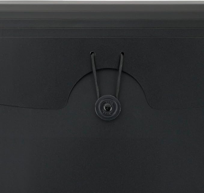 Five Star Expanding File Organizer, 6-Pocket Accordian File Organizer, Bungee Closure, Holds 11" x 8-1/2", Black (72391)