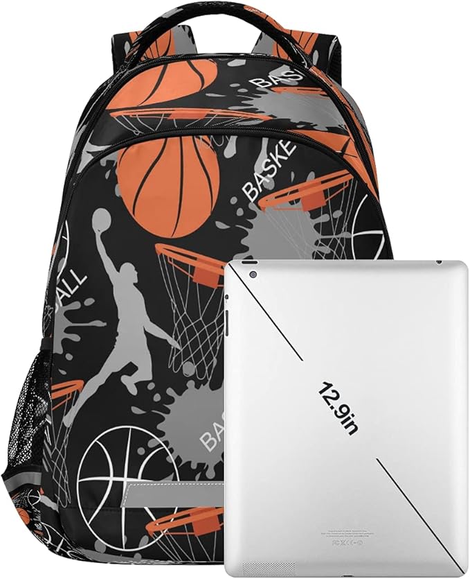 AUUXVA Sport Ball Basketball Player Backpack School Bookbag Laptop Purse Casual Daypack for Teen Girls Women Boys Men College Travel