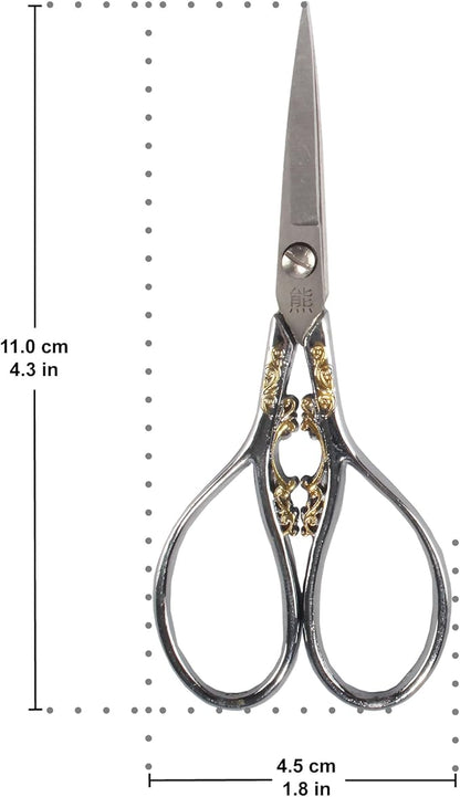 JubileeYarn Scrollwork Embroidery Craft Scissors - Silver - 3 Scissors