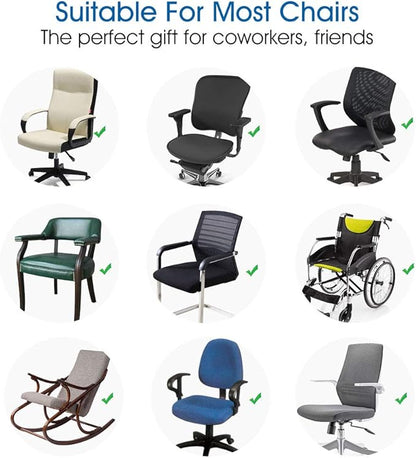 Office Chair Armrest Pads Memory Foam Chair Arm Covers,Universal Elbow Pillow Gaming Chair Arm Rest Cushion for Elbows and Forearms Pressure Relief(Set of 2)