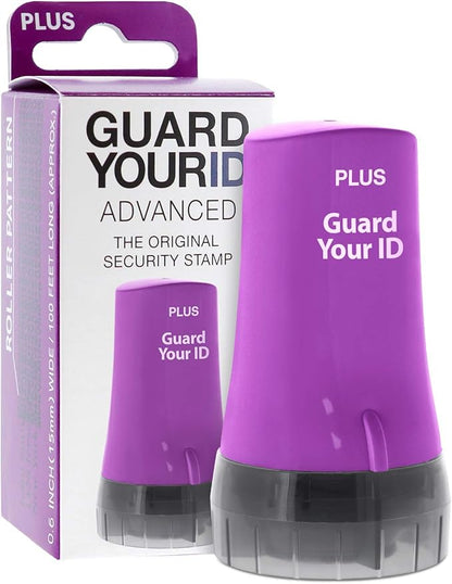 Identity Theft Protection Roller 3-Pack Advanced 2.0 Security Stamp by Guard Your ID (Regular 3-Piece, Purple)