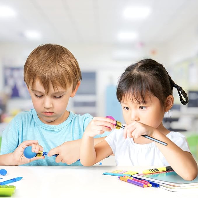 ArtCreativity Light Bulb Pencil Sharpeners, Set of 12, Colorful Plastic Manual Sharpeners, Back to School Supplies for Kids, Cool Stationery Birthday Party Favors, Classroom Teacher Rewards and Prizes