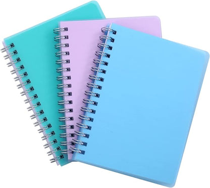 Spiral Notebook, 3 Pack Small Notebooks 4.3''x 5.7'',Mini Ruled Lined Journal, 480 Pages, College School Supplies Pocket Notebook for Work, Aesthetic Gift Office Supplies for Teen Girls,Boys