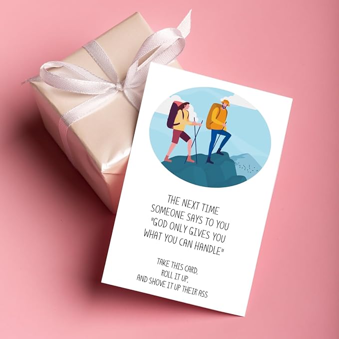 UUEFKTN Funny Encouragement Card for Him Her, Humor Adult Support Card, Special Occasion Card Uplifting Card, illness Difficult Support for Friend, Get Well Card, Get Better Gift for Women Men