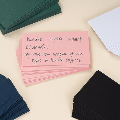 100 Pack Thick Paper Cardstock Blank Heavy Cards Stock for Invitations, Greeting Cards Making, Postcards, Photos, 250GSM Thick Paper (Pink, 3x5 inches)