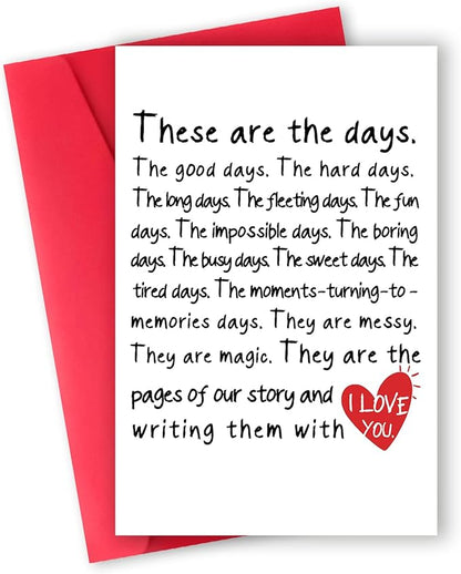 Valentines Day Card for Him Her, Romantic Valentines Day Card for Husband, Valentine's Day Card Gifts for Boyfriend, Anniversary Card Gifts for Men, Birthday Cards for Women, Love Card