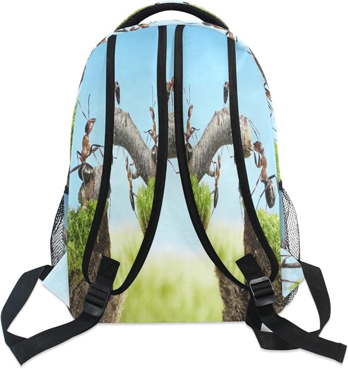 Blueangle Ant Team Backpack for Boy Girl Teens, Water Resistant School Backpack Lightweight Bookbag Casual Backpack
