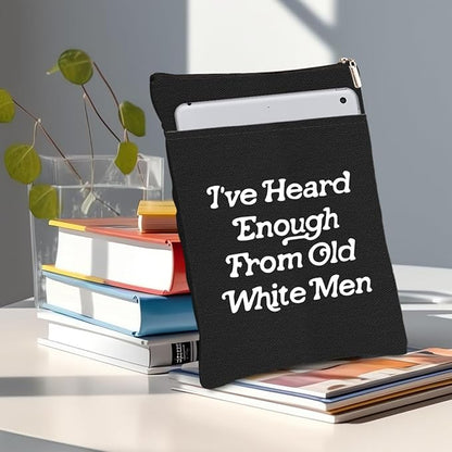 Book Themed Gifts Waterproof Book Sleeve Book Pouch Equality Rights Reading Gifts for Women Readers Friend Book Covers for Paperbacks Book Accessories Book Protector with Zipper and Front Pocket