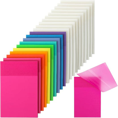 Mr. Pen- Transparent Sticky Notes, 3”x2”, 20 Pads, 1000Sheets, Colorful & Clear See Through Sticky Notes, Bulk Sticky Notes Transparent, Translucent Sticky Notes, Clear Transparent Sticky Notes Clear