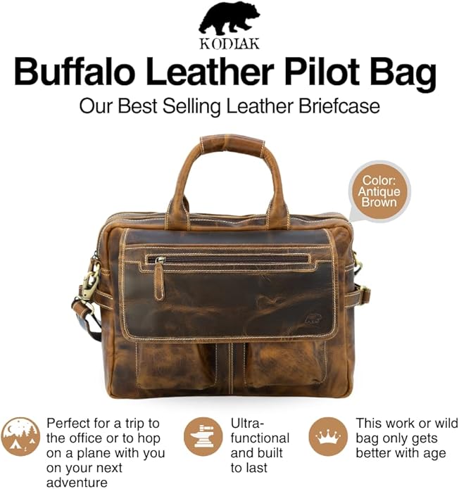 Buffalo Leather Pilot Bag