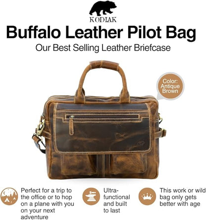 Buffalo Leather Pilot Bag