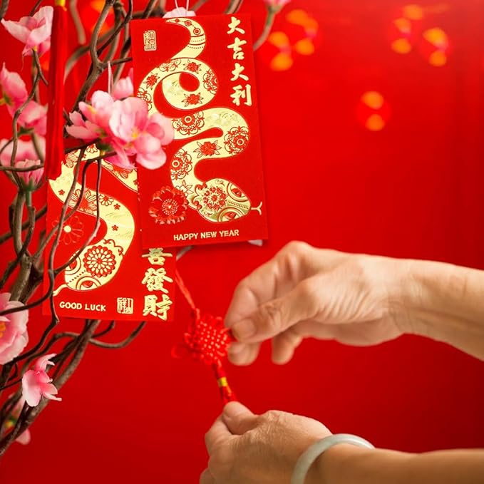 Chinese New Year Red Envelopes, Red Envelopes, 36 PCS Snake Red Envelopes 2025, Snake Year Red Envelopes, 春节红包, Hong Bao, Lucky Money Envelopes Red Pocket For 2025 New Years Eve Party Spring Festival