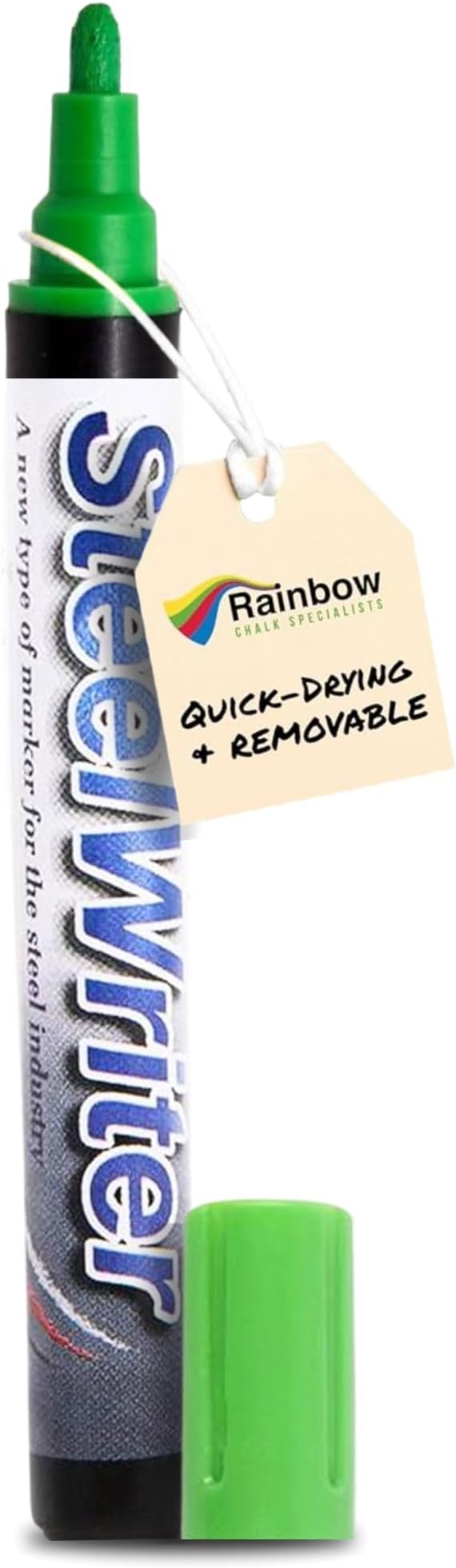 Metal Marking Paint Pen - Industrial Marker For Writing & Drawing on Steel and Metals - Washable Removable Paint Markers For Metal, Wet Erase Metal Paint, Green Paint Pen for Construction and Welders