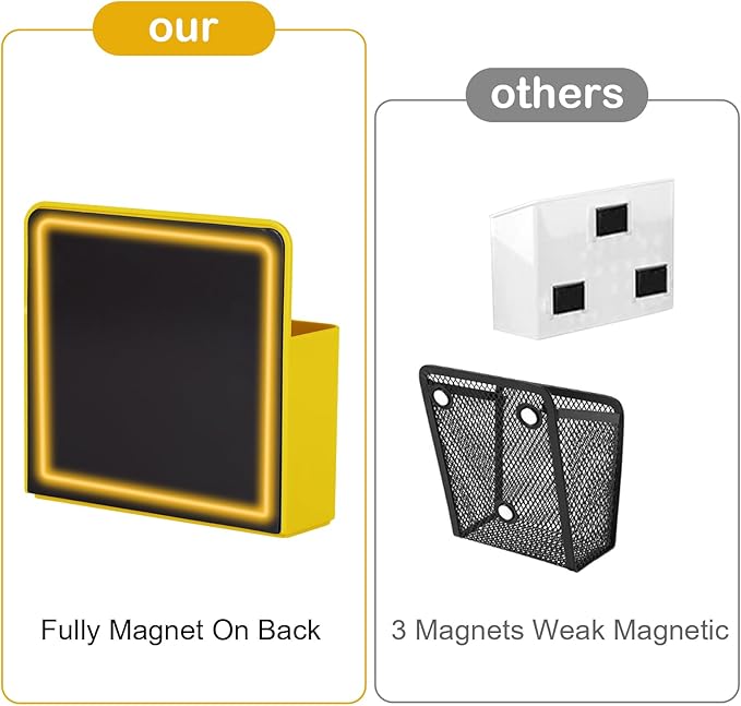 Magnetic Pen Holder,2 Pack Magnetic Dry Erase Marker Holder with Generous Compartments,Strong Magnet Storage Marker Pen Pencil Organizer for Refrigerator,Whiteboard,Locker Accessories