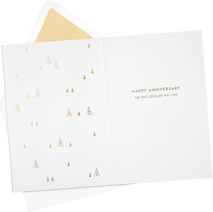 Hallmark Signature Anniversary Card for Husband, Wife, Boyfriend, Girlfriend (Love of My Life)