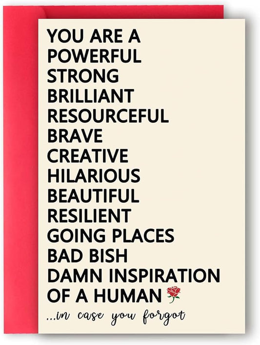Funny Encouragement Card for Women,Promotion Card for Men, You Are An Inspiration of A Human,Motivational Card, New Job Congratulations Gift Card for Him