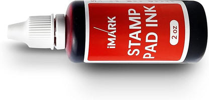 iMARK Premium Refill Ink for Self-Inking Stamps, Daters and Stamp Pads (2 oz, Red)