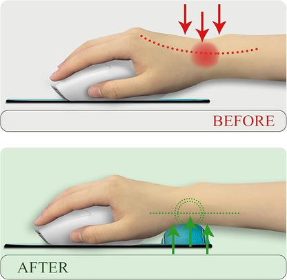 Blue Marble Ergonomic Mouse Pad with Wrist Rest, Gaming Mousepad Wrist Support with Non-Slip Pain Relief PU Base, Comfortable Computer Mouse Pads for Desk, Cute Office Desk Accessories Decor