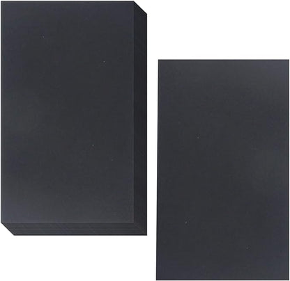 Bercoor 200 Pieces Blank 3 x 5 Inch Index Cards, Heavy Note Cards Study Cards for Office, School Learning, Black