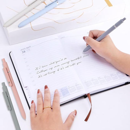 ITAWIXS 6Pcs Cute Gel Pens, 0.5mm Fine Point Smooth Writing Pens, Aesthetic Pens for Journaling Note Taking, Office School Supplies, Gifts for Women