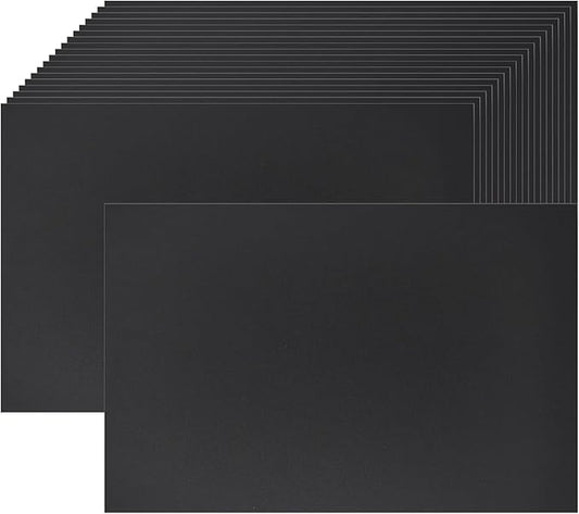 50 Pack 5x7 Black Cardstock Paper Blank Thick Heavyweight 92lb Card Stock for Making Invitations cards, Postcards