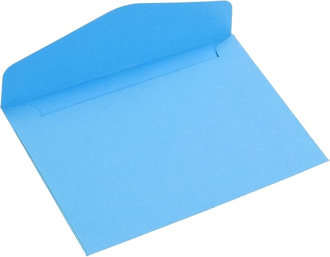 PATIKIL Mini Envelopes, 100 Pack Paper Blank Small Items Storage Business Card Holder for Greeting Note Party, Blue