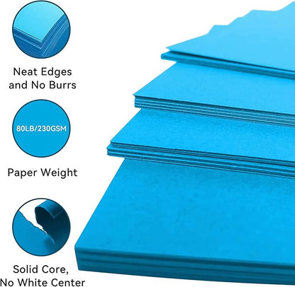 25Sheets Blue Cardstock Paper, 8.5 x 11 Card stock for Cricut, Thick Construction Paper for Card Making, Scrapbooking, Craft 90 lb / 250 gsm