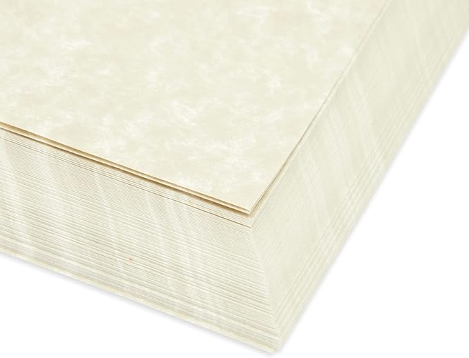 96 Sheets Parchment Paper for Certificates, Resumes, Diplomas, 90 GSM Textured Stationary, Printer-Friendly (Ivory, 8.5 x 11 In)