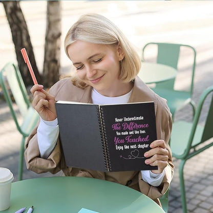 Never Underestimate the Difference You Made 160 Blank Pages Spiral Notebook, Leaving Gift for Coworker, Retirement Gift for Colleague, Farewell Gift for Friend, Appreciation Gift for Employee
