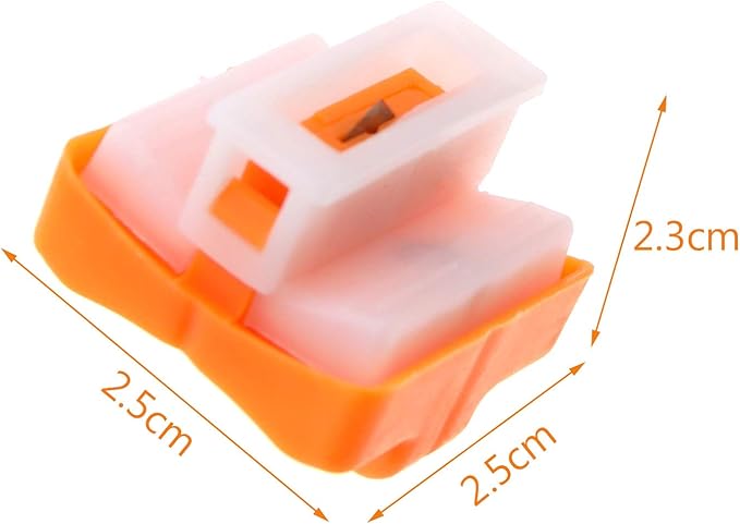 SING F LTD Paper Cutter Replacement, A4 Paper Cutter Blades Cutting Tool with Safe Pressing Design 10pcs Orange