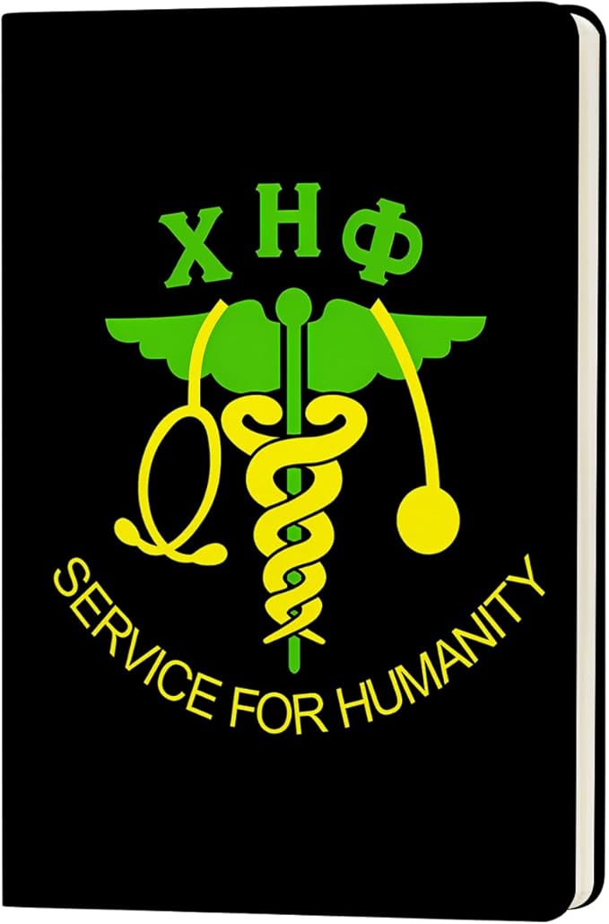 AKA Sorority Gift Leather Notebook for Women Girls Pink and Green Greek Sorority Journal Notebook Sisterhood Graduation Gift (service for humanity)