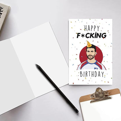 Humorous Roy Kent Birthday Card for Him Her, Rude Ted Lasso TV Show for TV Fans, Special Bday Card Gifts with Envelope