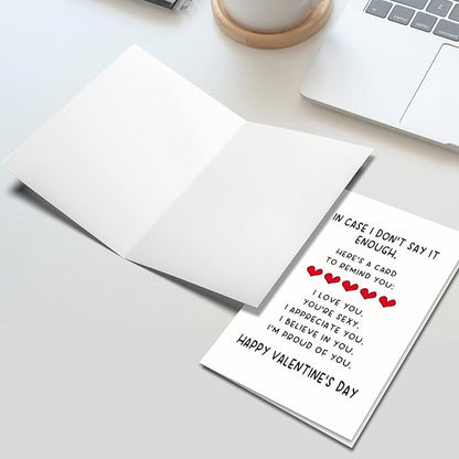 Ogeby Funny Valentine’s Day Card Gifts for Boyfriend Girlfriend, Cute Valentines Day Card for Husband Wife, Romantic Valentines Day Cards Gifts for Women Men, Sweet I Love You Card