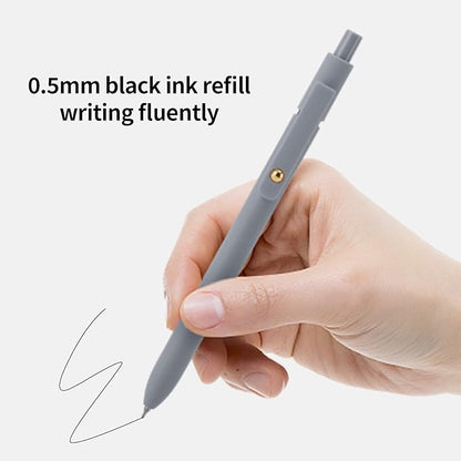 Ddaowanx Gel Pens,0.5mm Quick Dry Black Ink Pens Fine Point Smooth Writing Pens, Cute Office School Supplies Gifts for Women (24 Pcs Morandi-Black Ink)