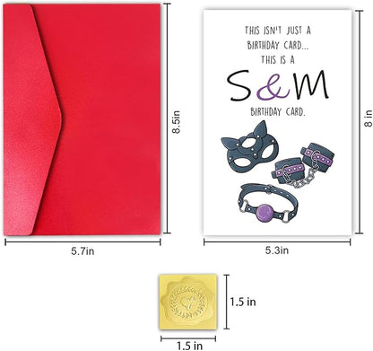 Cat Mask Birthday Card for Him Her, Cheek Birthday Card for Boyfriend Girlfriend, Funny Sm Birthday Card