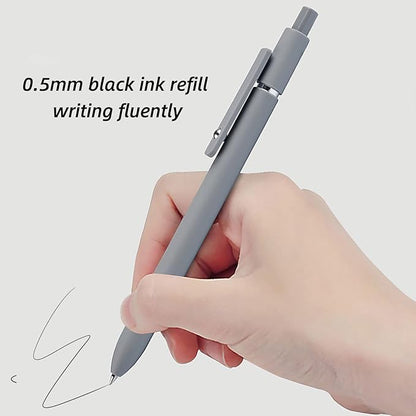 Gel Pens, 0.5mm Fine Point Smooth Writing Japanese Cute Pens, High-End Series Black Ink Pens for Journaling Note Taking, School Office Supplies for Women Men (5 Pcs Morandi)