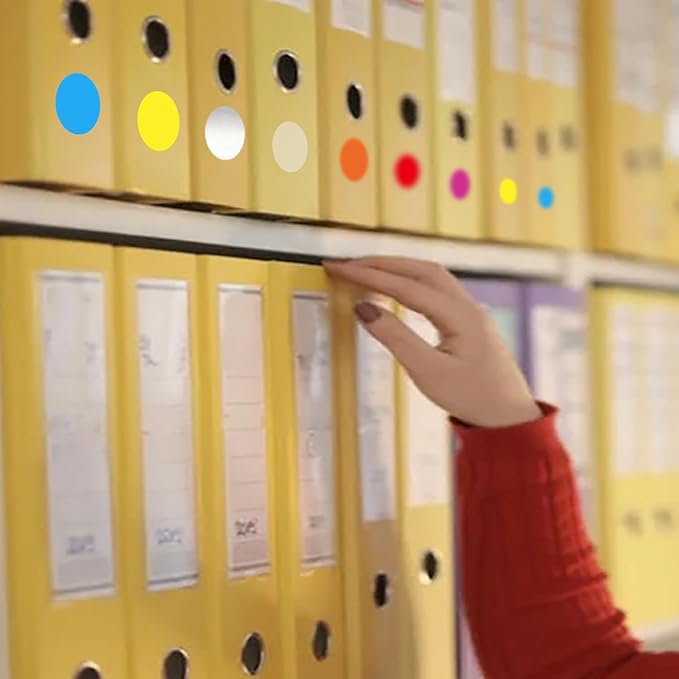 1200 Pieces 0.75 Inch Round Color Coding Label Garage Sale Stickers Blank Yard Sale Price Stickers Permanent Adhesive Dots Stickers,Easily Writable with Perforation Line (Blue1)