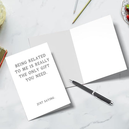 Heollaok Funny Birthday Card for Brother and Sister, Cute Joke Birthday Card for Cousin or Niece, Humor Happy Birthday Card for Family