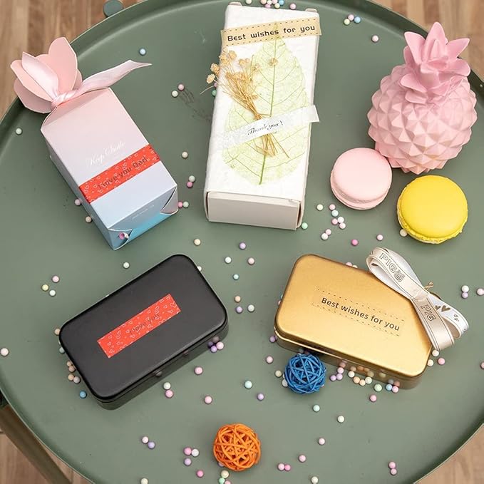 Phomemo D30 Label Tape, for D30 D35 Q30 Q30S Q31 Q32 Label Maker, Black on Glitter Transparent Gold Sticker Thermal Paper Self-Adhesive, 14mm x 40mm (1/2" x11/2) 160 Tapes/Roll, 3 Rolls