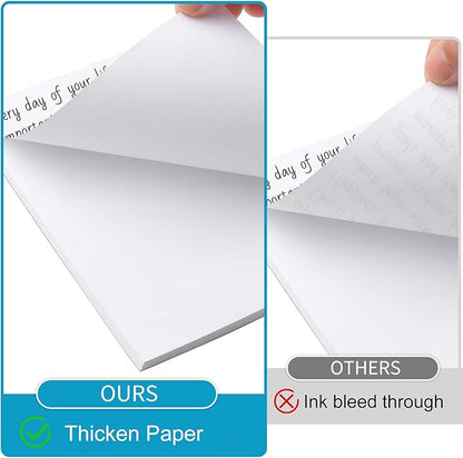 Joyberg Notepads 4x6, 6 Blank Note Pads 4x6, 50 Sheets Each, Blank Notepad for Home, Office, and School for Writing Notes, Shopping Lists, and to-do Lists in Everyday Life